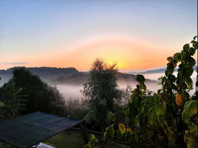 sonnenuntergang korfu berge natur